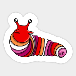 Lesbian Pride Fidget Slug Sticker